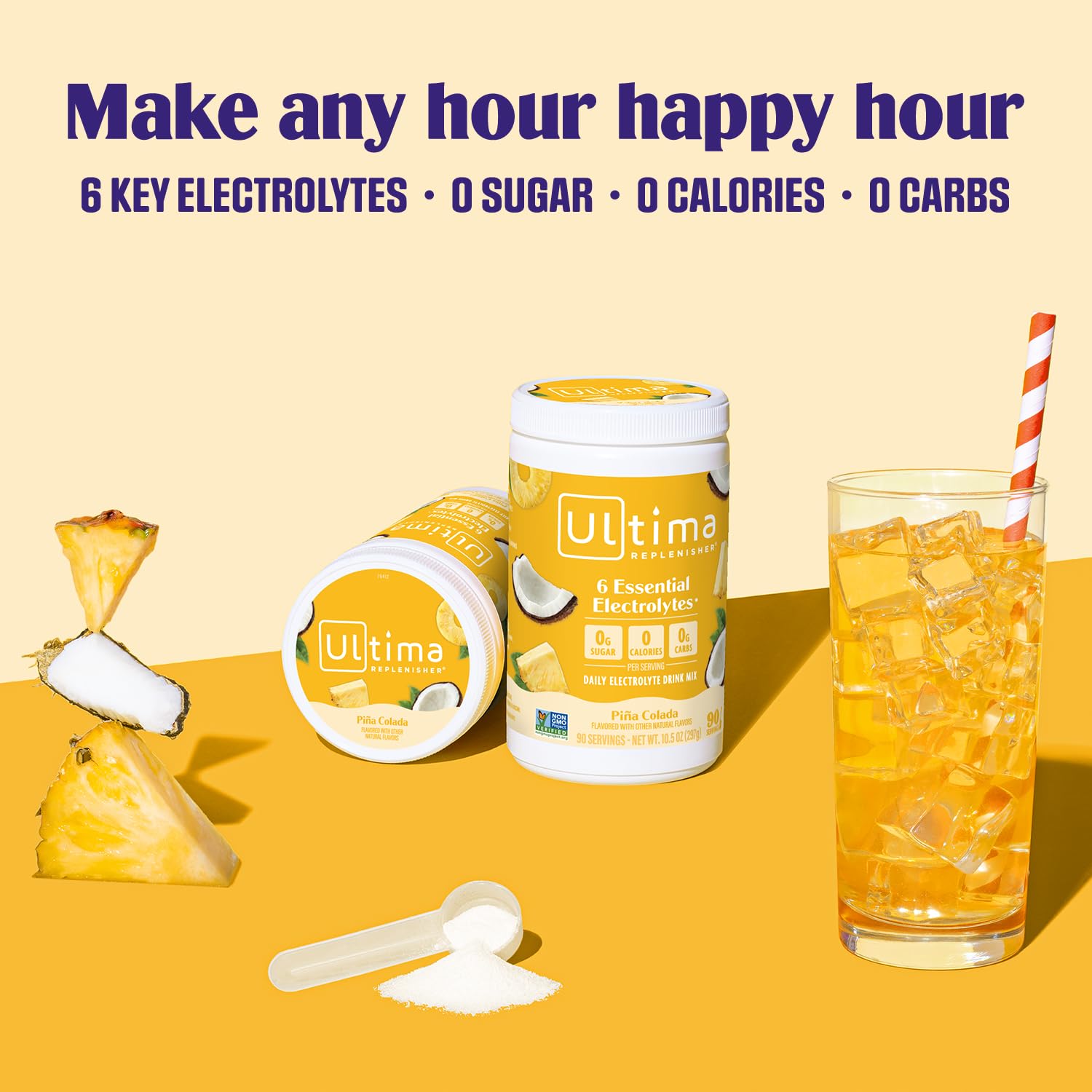 Pina Colada flavor close-up highlighting natural fruit flavors.