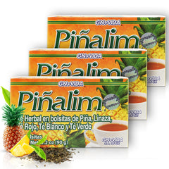 PIÑALIM 3-box set for a 90-day nightly routine, caffeine-free tea.