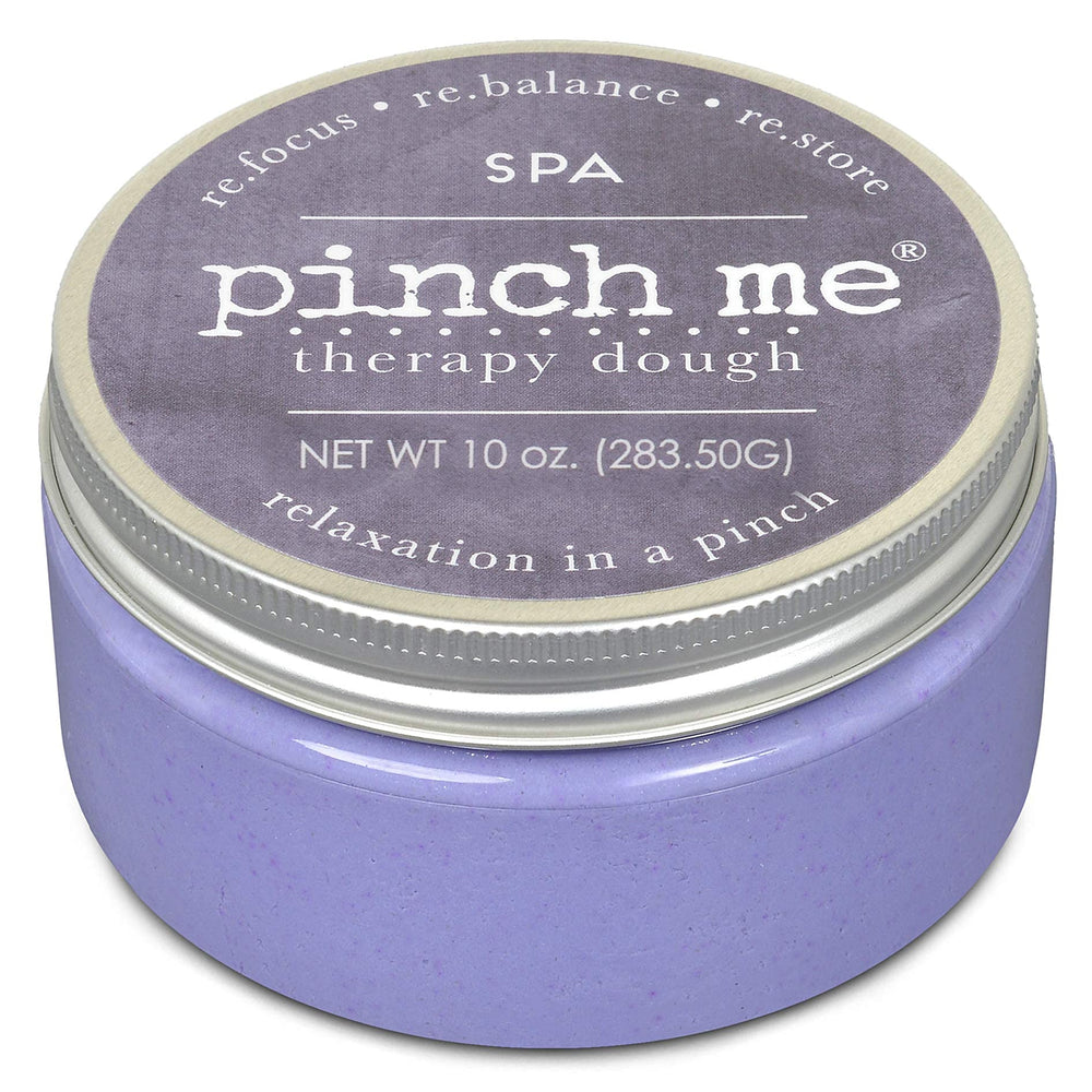 Pinch Me Therapy Dough jar close-up with calming spa aroma.