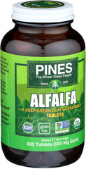 PINES Non-GMO Project Verified label on alfalfa packaging.