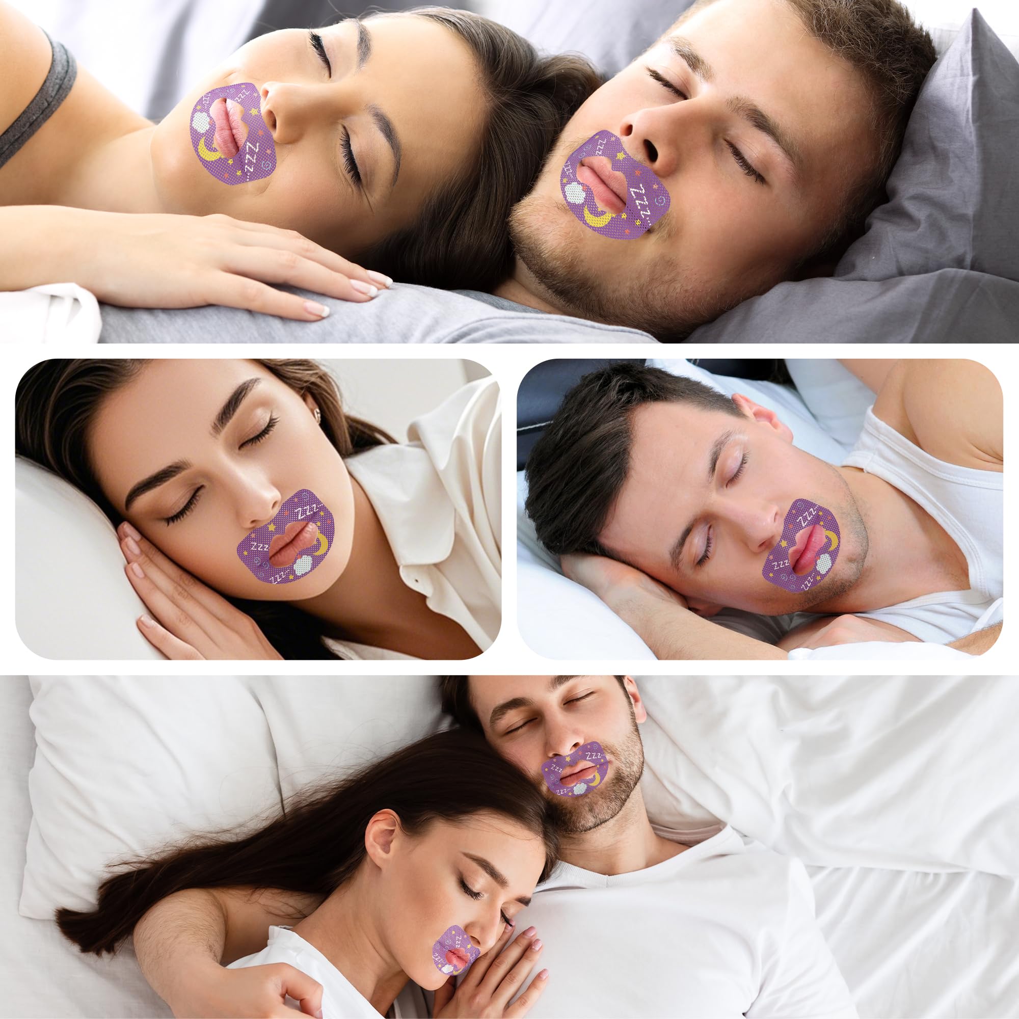 Pink 30pcs patch set supports night-time use and nasal breathing transition