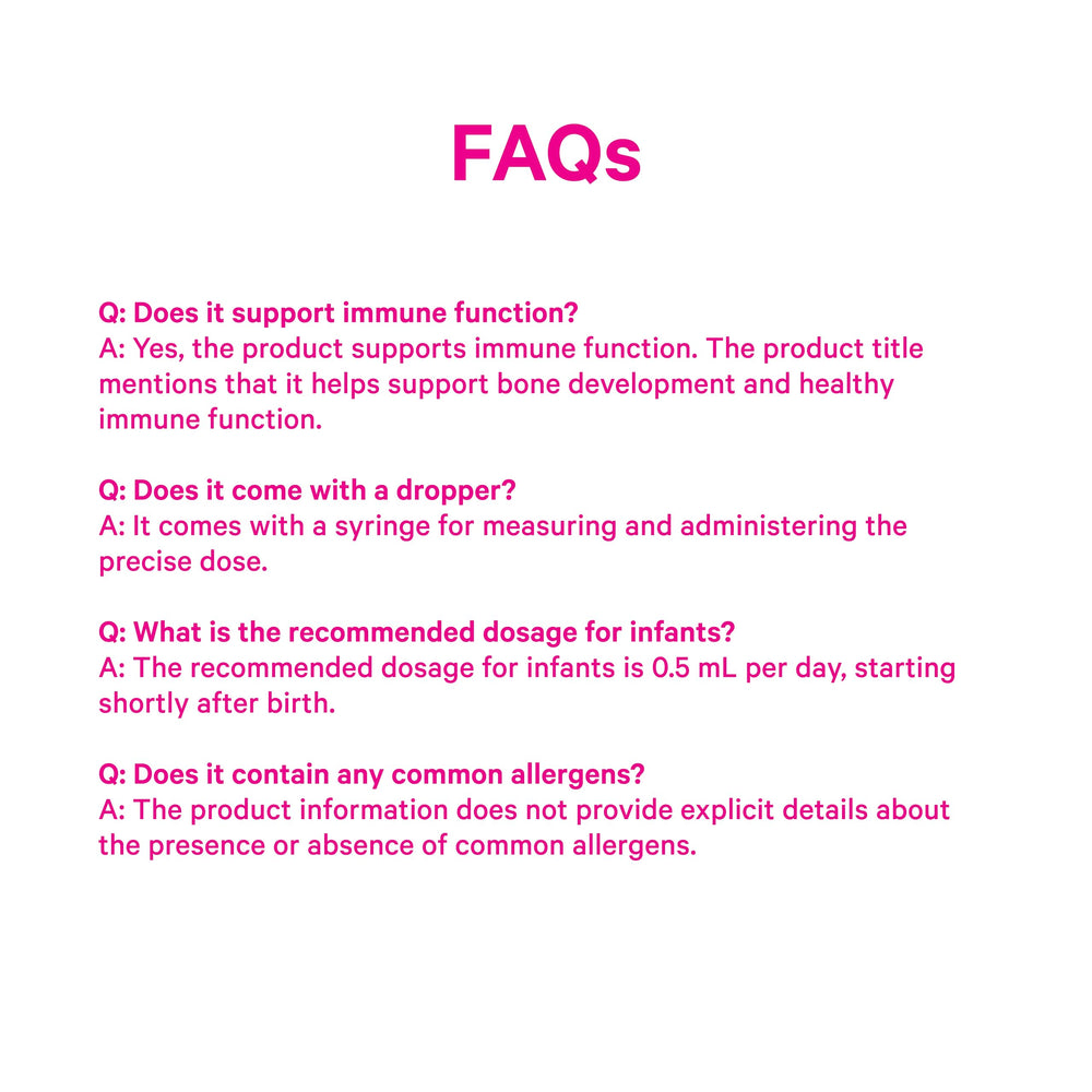One 0.5 mL daily dose with Pink Stork’s easy-to-use syringe.