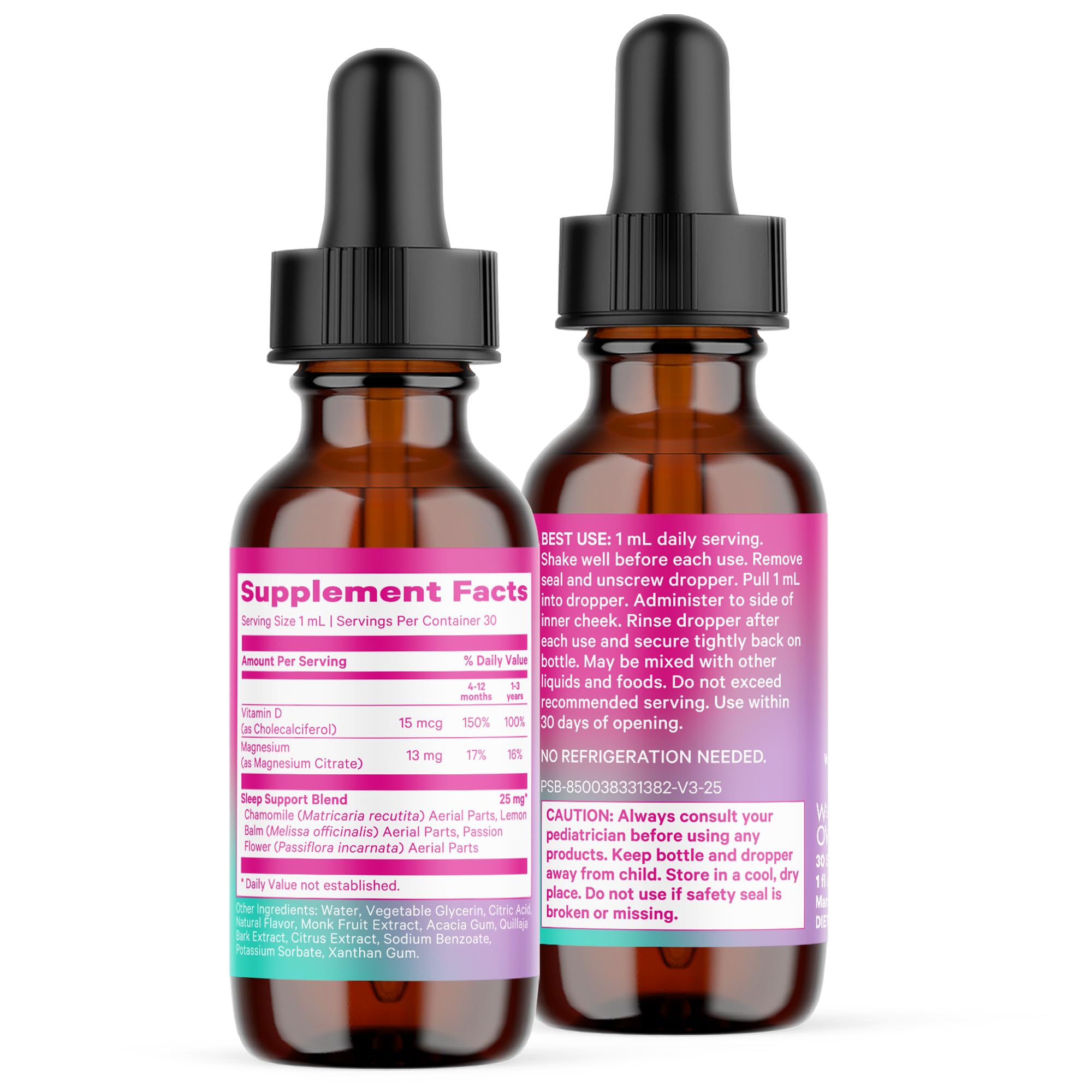 Pink Stork Baby Sleep Drops daily-use bottle for consistent sleep support