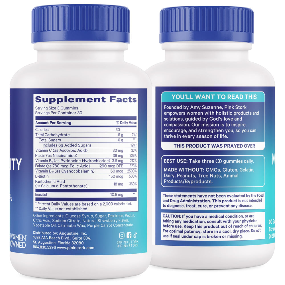 Blue Stork packaging indicates non-GMO and dairy-free ingredients.