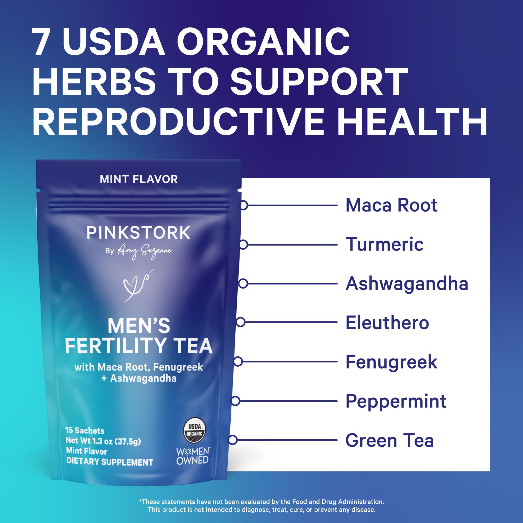 Pink Stork BlueStork Tea box opened displaying sustainable sachets