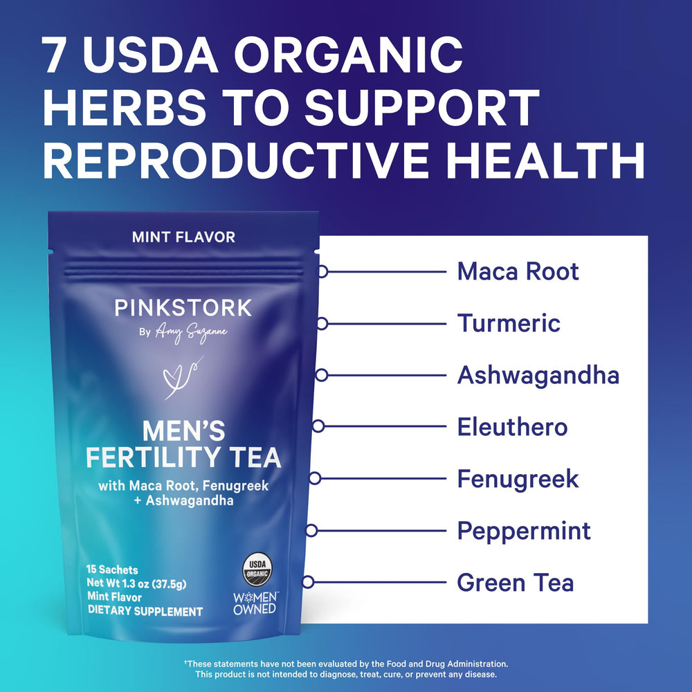 Pink Stork BlueStork Tea box opened displaying sustainable sachets