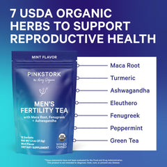 Pink Stork BlueStork Tea box opened displaying sustainable sachets