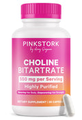 Pink Stork Choline 550 mg – Prenatal Choline Bitartrate (VitaCholine) for Pregnancy & Postpartum