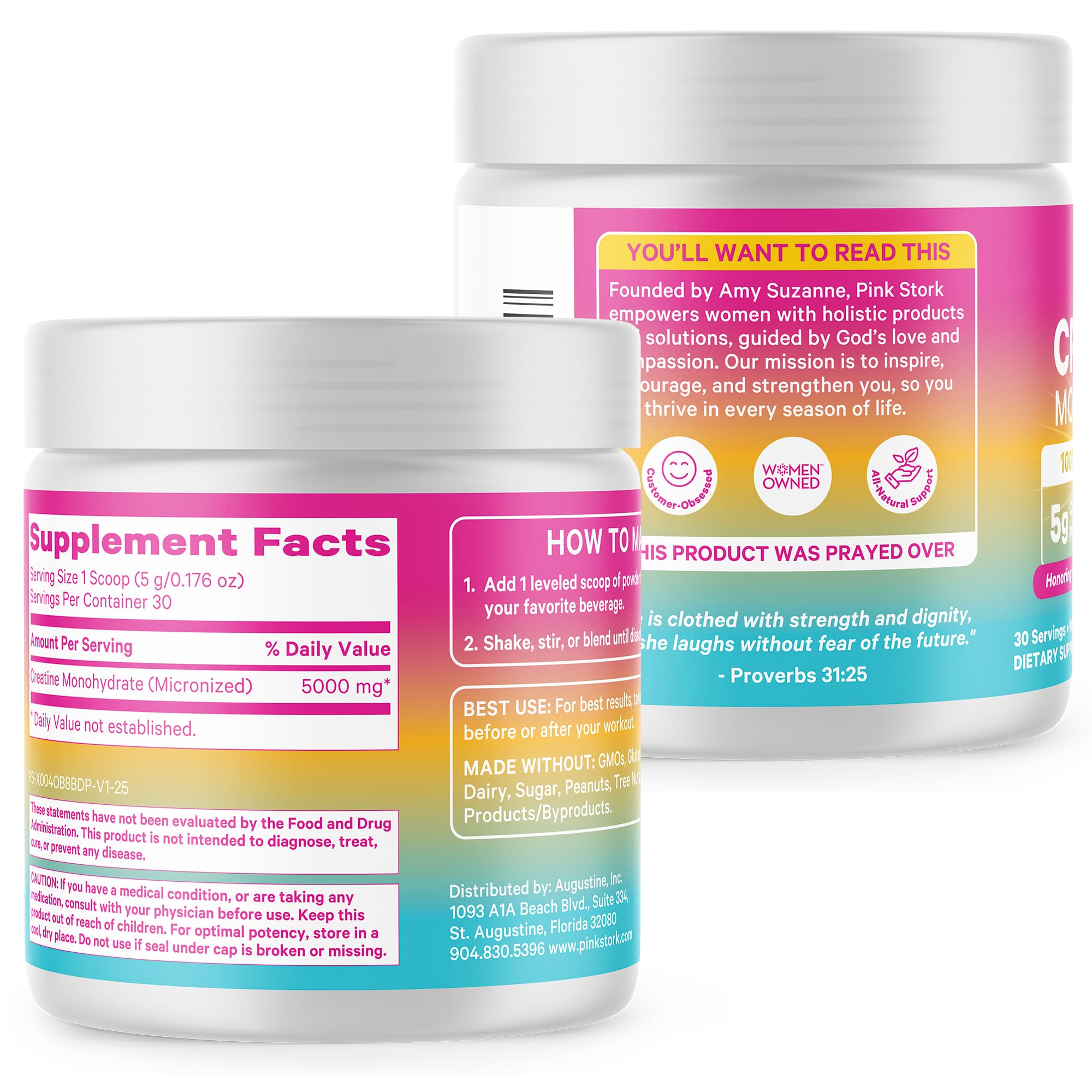 Wellness routine scene featuring Pink Stork Creatine integrated with daily plan.