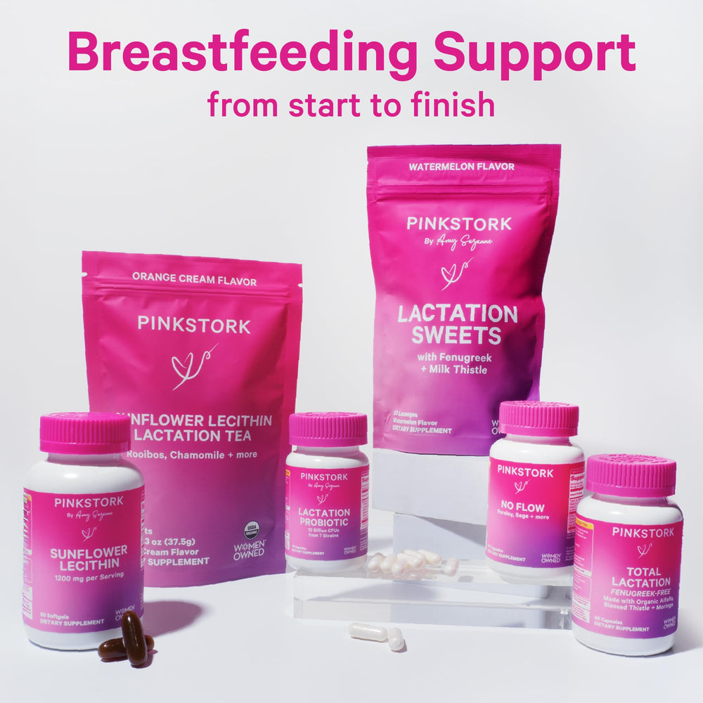 Pink Stork Lactation Sweets watermelon drops in a hand, tasty snack during nursing.