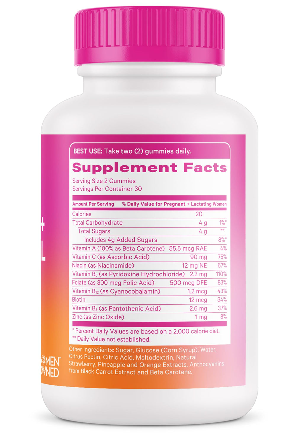 Pink Stork postpartum support image suggests energy and immune health for new moms