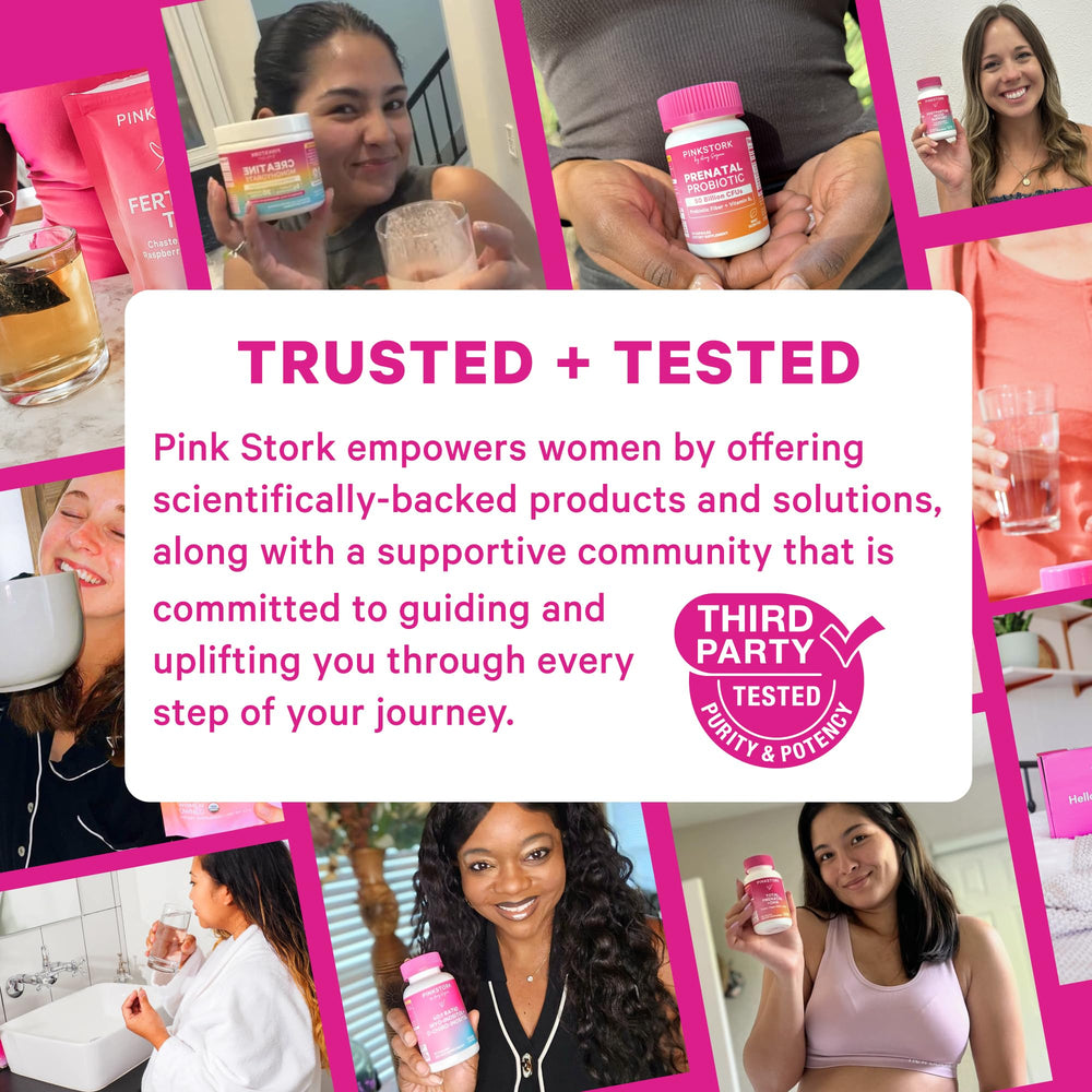 Pink Stork Postpartum Hair Loss Gummies ingredients include biotin and vitamins for scalp nourishment