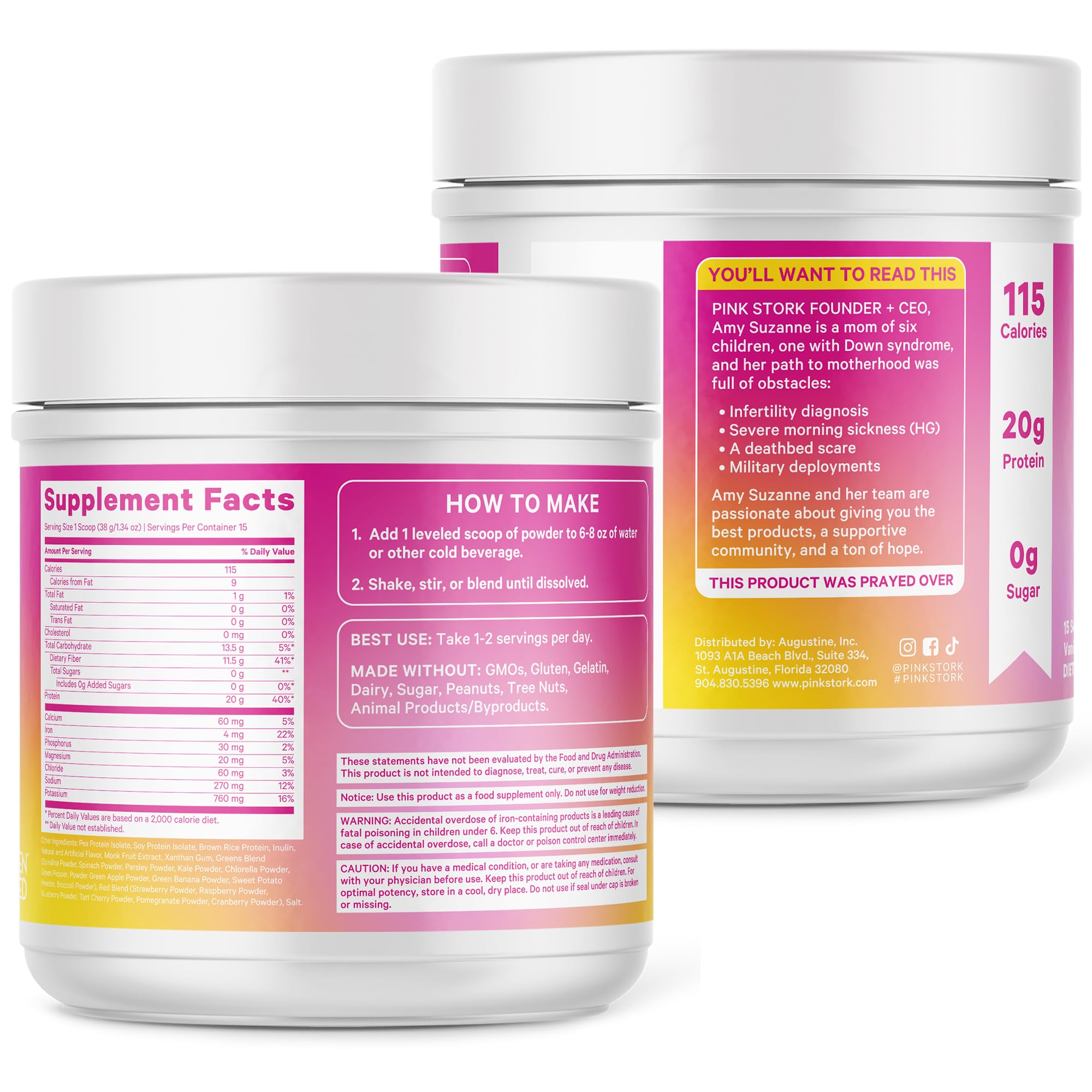 Pink Stork pregnancy-friendly note on packaging