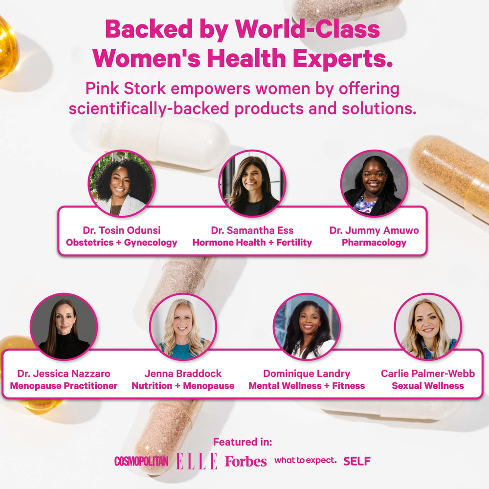 Pink Stork Premium Fertility Gummies bite-sized form for easy daily routine