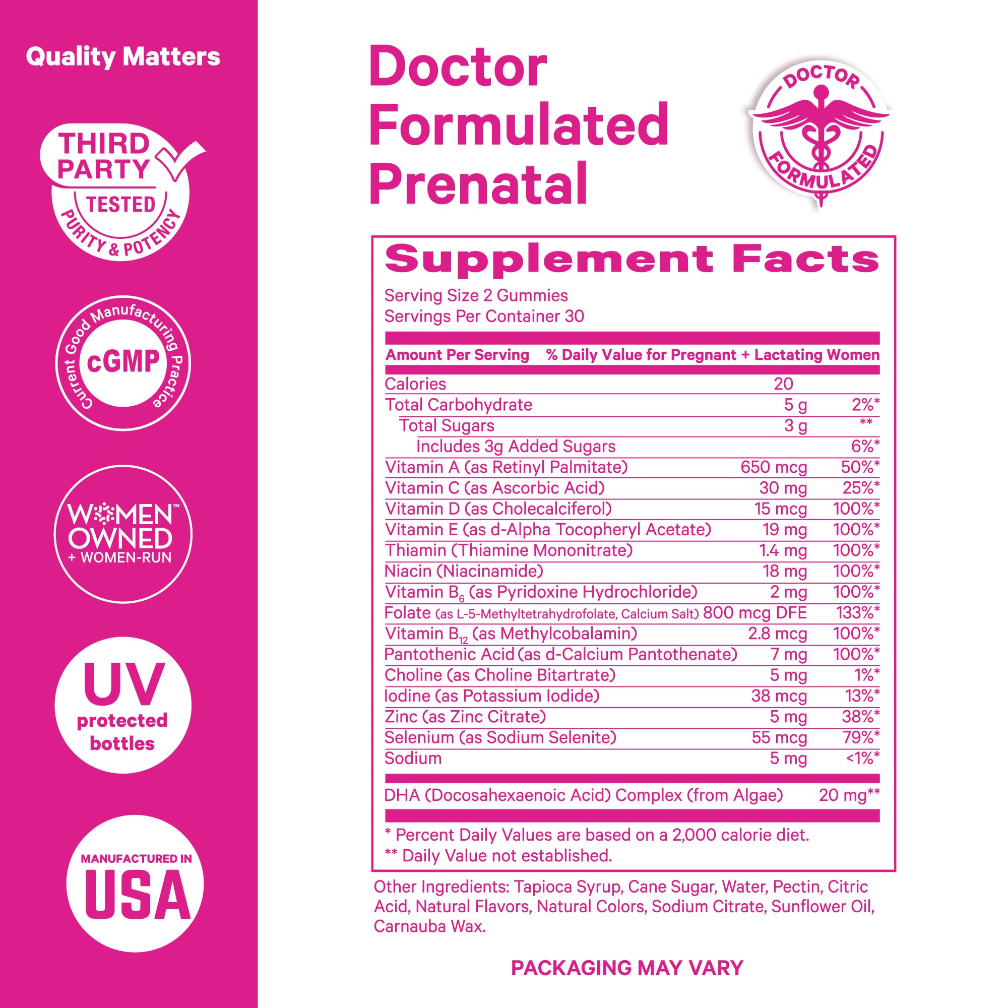 Pink Stork Prenatal Gummy B6-B12 for energy support