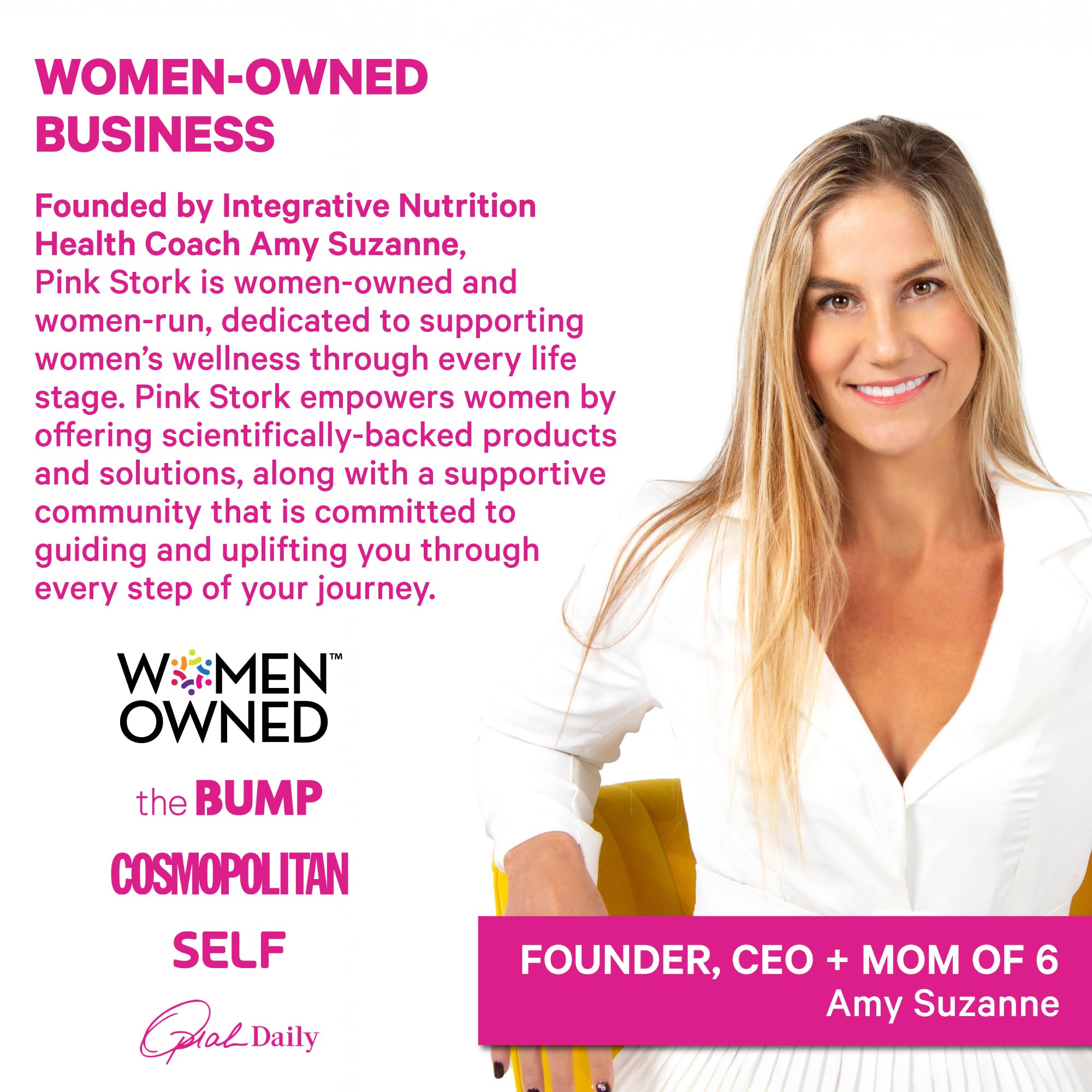 Pink Stork Premium Prenatal Gummy closeup with DHA suggests possible brain development support.