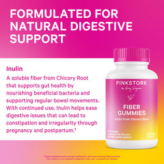 Pink Stork Prenatal Fiber Gummies on kitchen counter as part of daily ritual