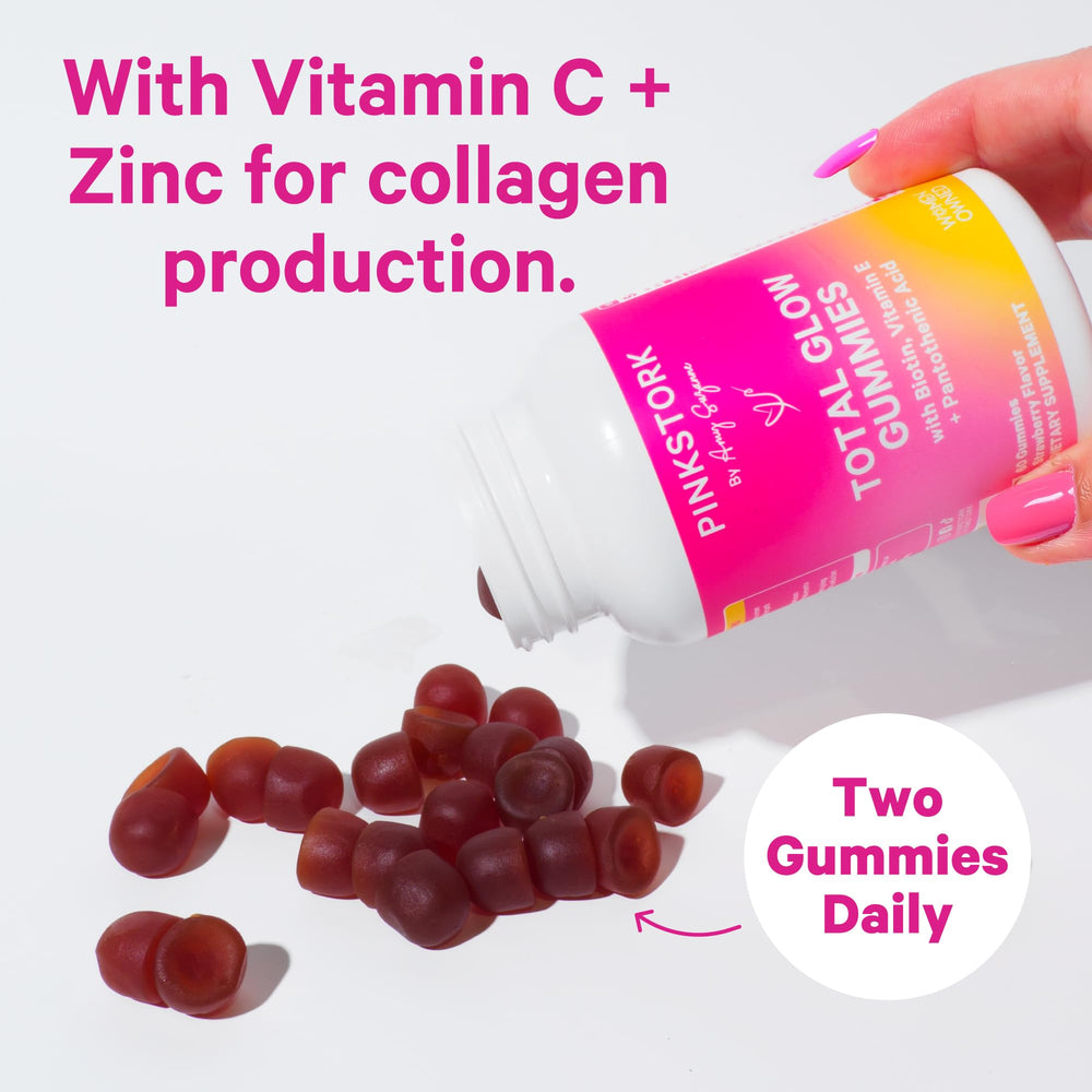 Gummies with water illustrate simple on-the-go daily use.