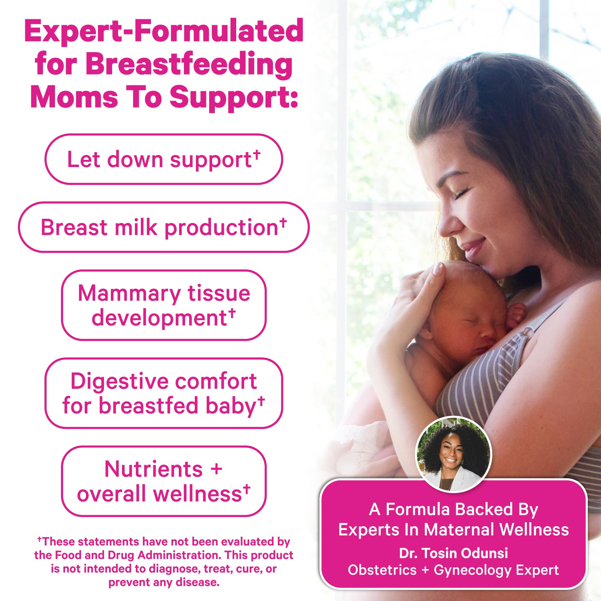 Ingredients blend featuring fenugreek and alfalfa for lactation support