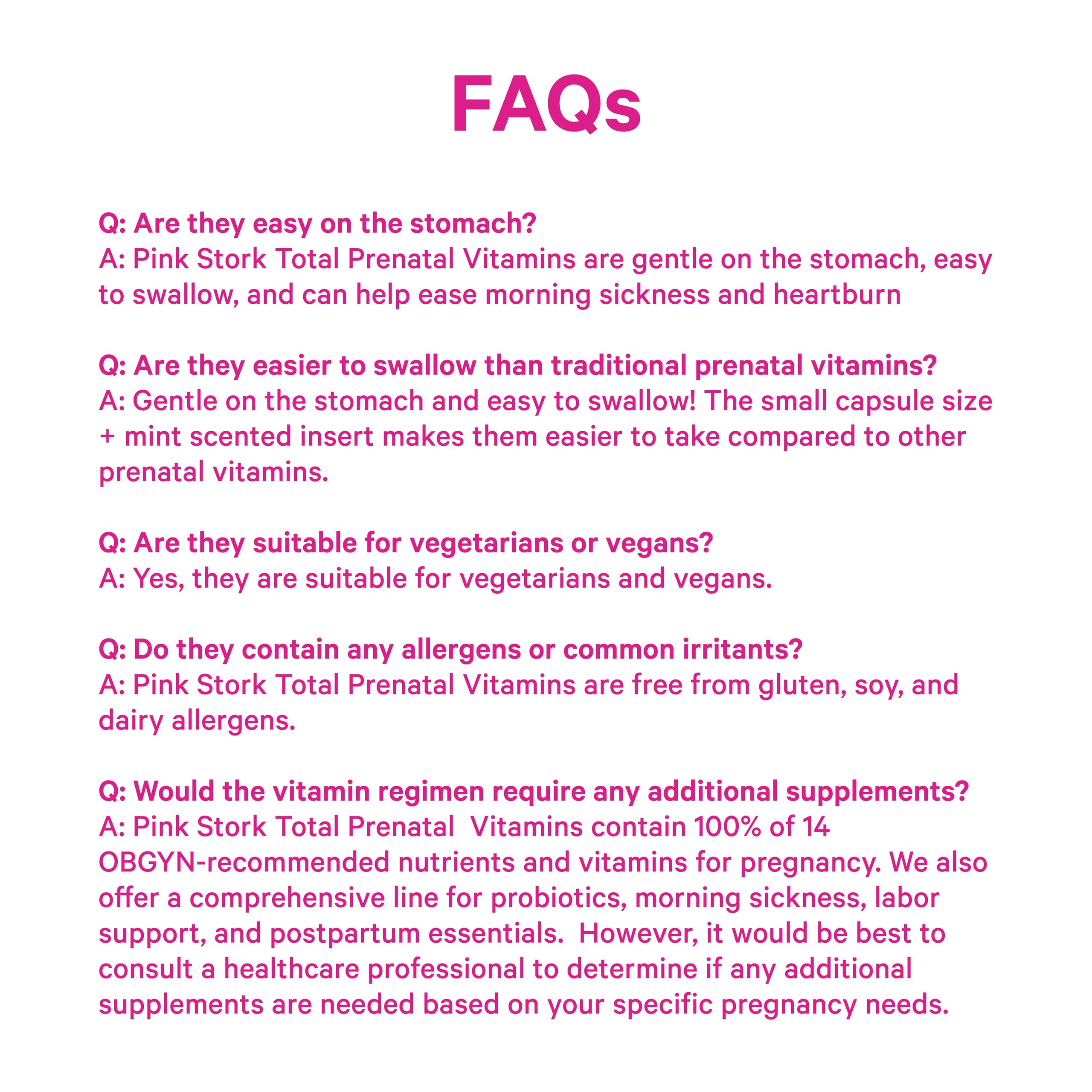 Pink Stork Total Prenatal is manufactured in a GMP-certified facility for quality.