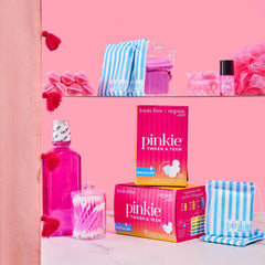 Pinkie Period Starter con capa de algodón orgánico suave.