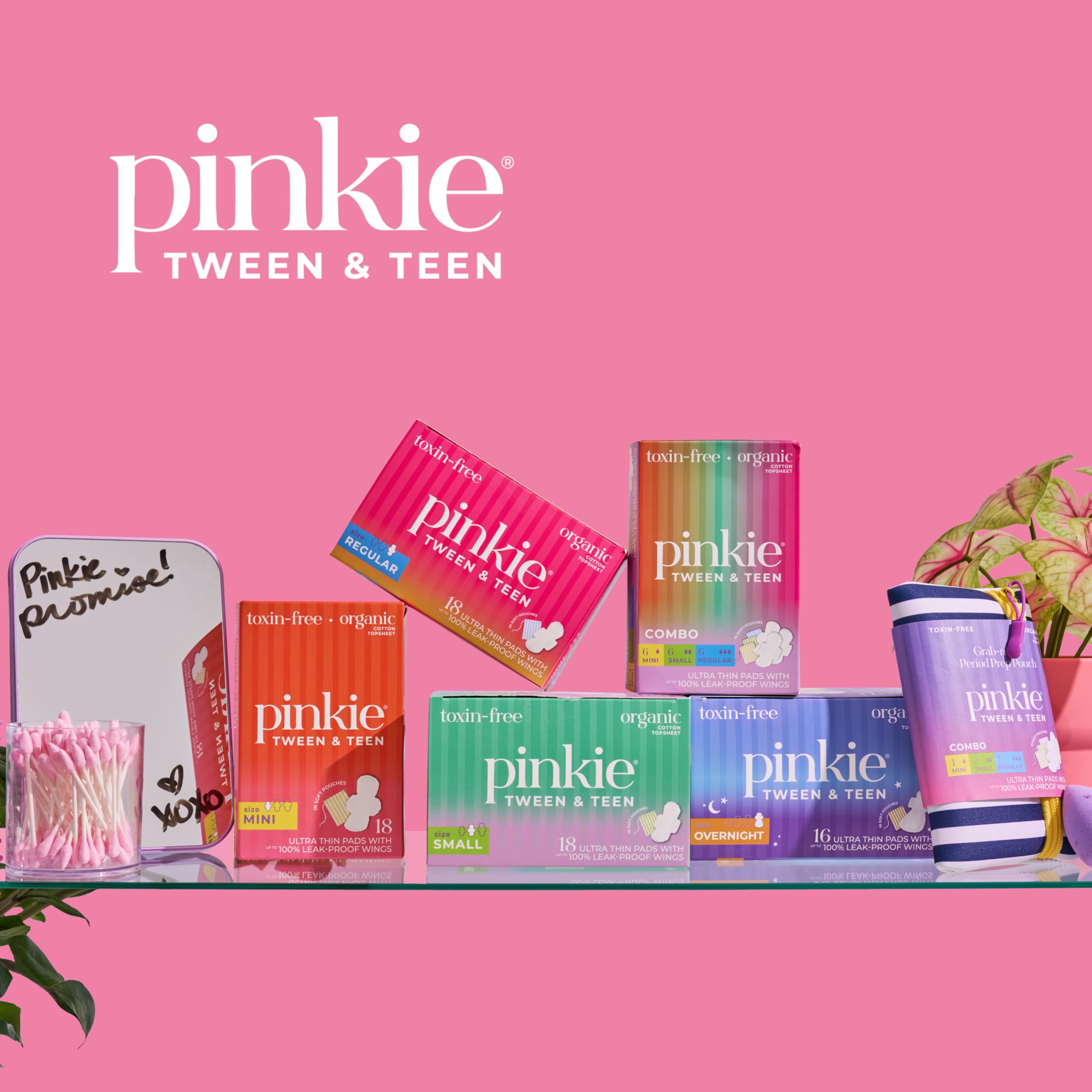 Pinkie Period Starter para ropa interior tween, ajuste ideal y sensación seca.