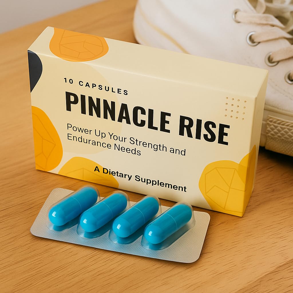 Pinnacle Rise box packaging showing all-natural energy support