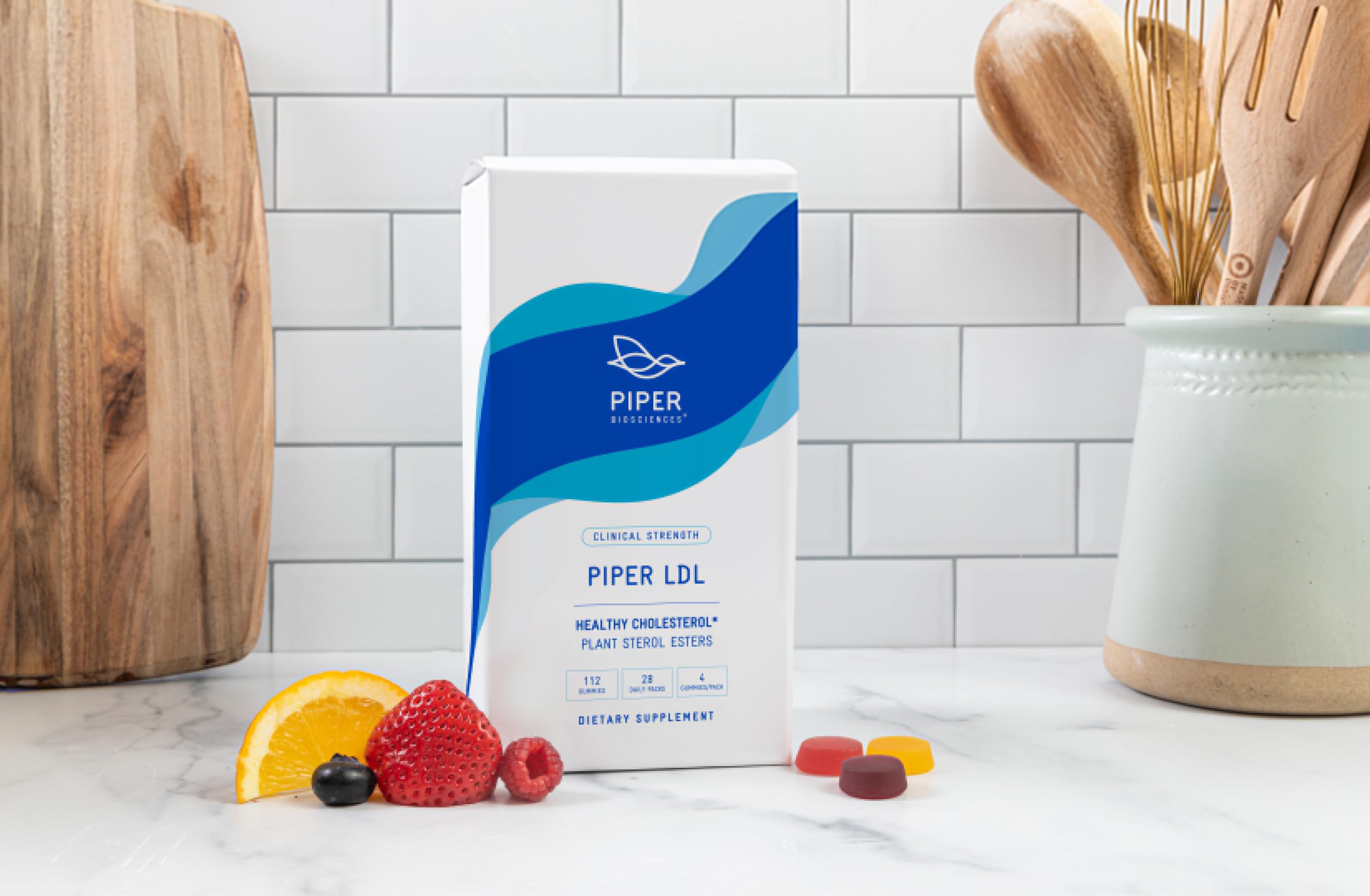 Piper Biosciences vegan plant sterol gummies with non GMO pine sterols.