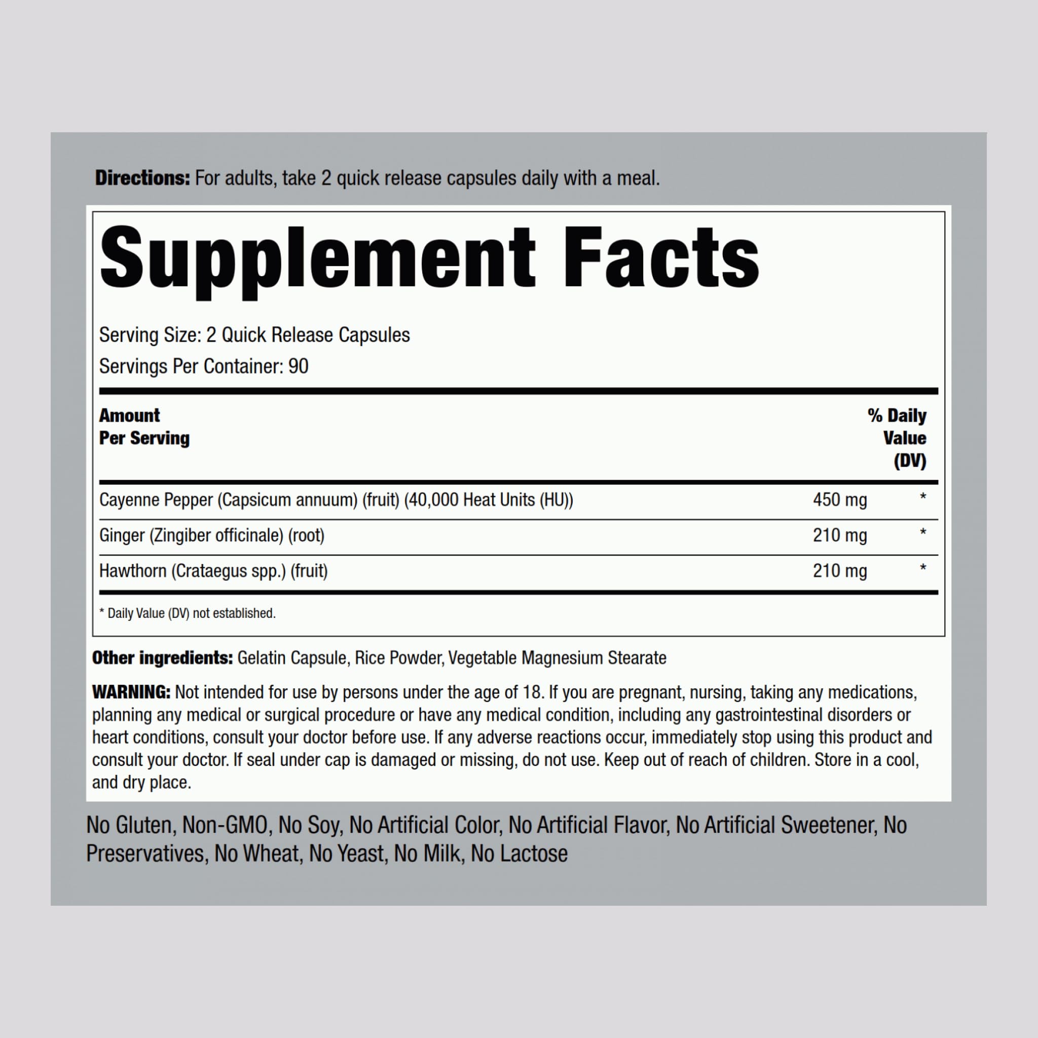 Piping Rock Cayenne Capsules pour-shot highlighting quick-release capsules