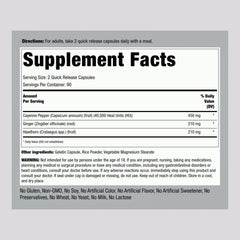 Piping Rock Cayenne Capsules pour-shot highlighting quick-release capsules