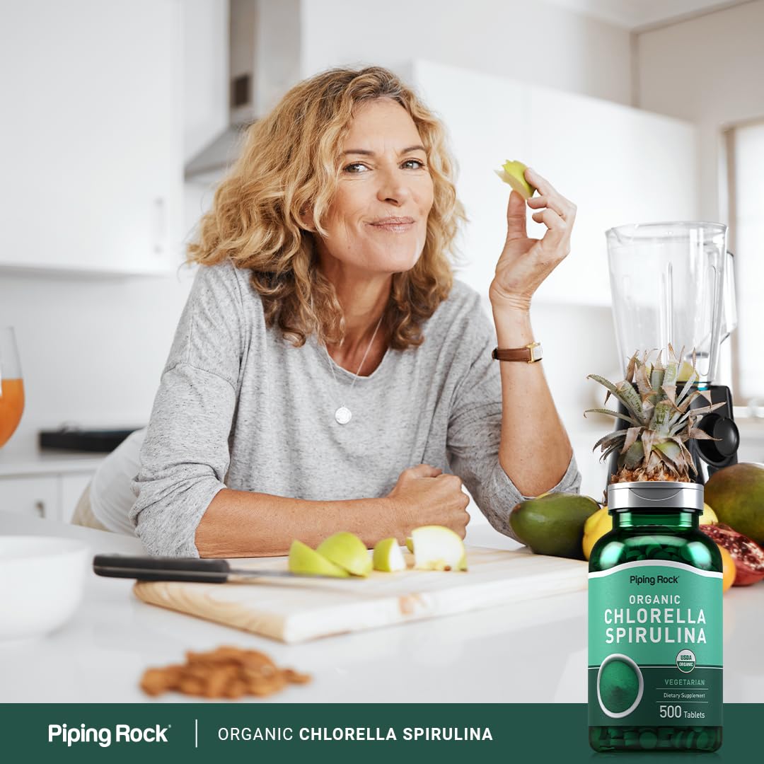 Piping Rock Chlorella Spirulina: algas beneficiosas para energía diaria