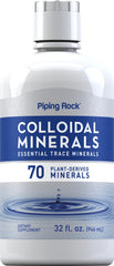 Piping Rock Colloidal Minerals Liquid bottle highlights purity and essential trace minerals.
