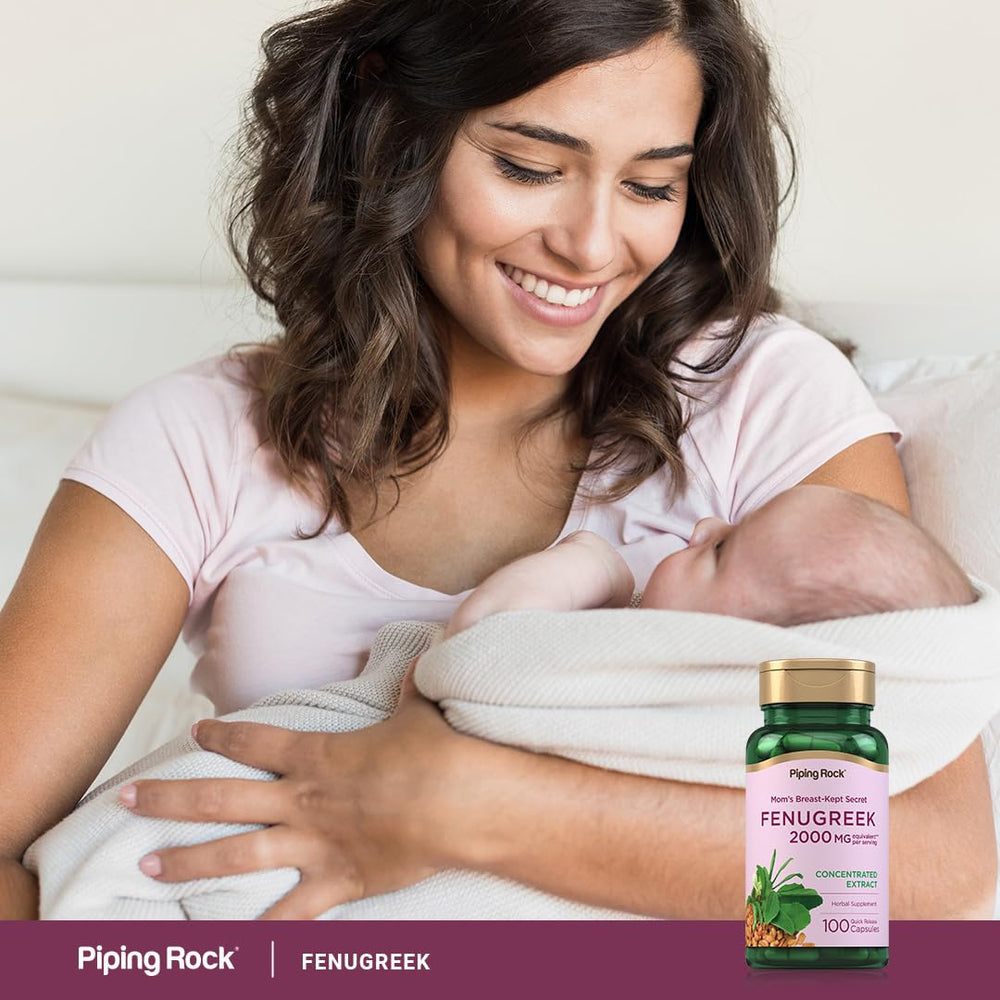 Piping Rock Fenugreek non-GMO badge signaling purity.