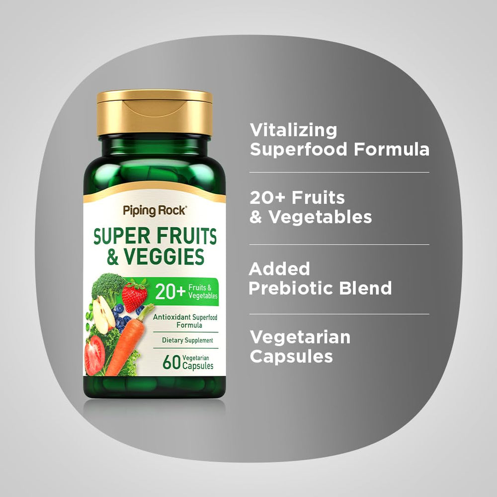 Piping Rock prebiotic blend graphic illustrating digestive balance ideas.