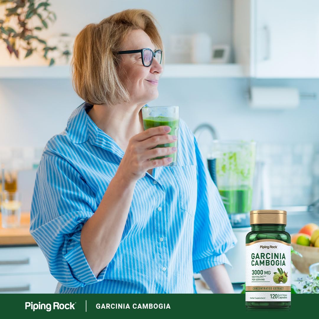 Piping Rock Garcinia Cambogia quick-release capsules for easy swallowing.
