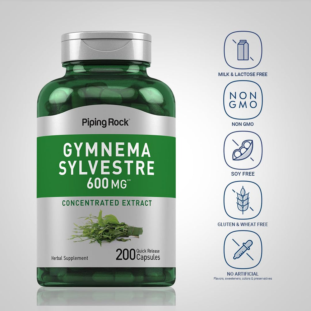 Piping Rock Gymnema Sylvestre bottle being poured.