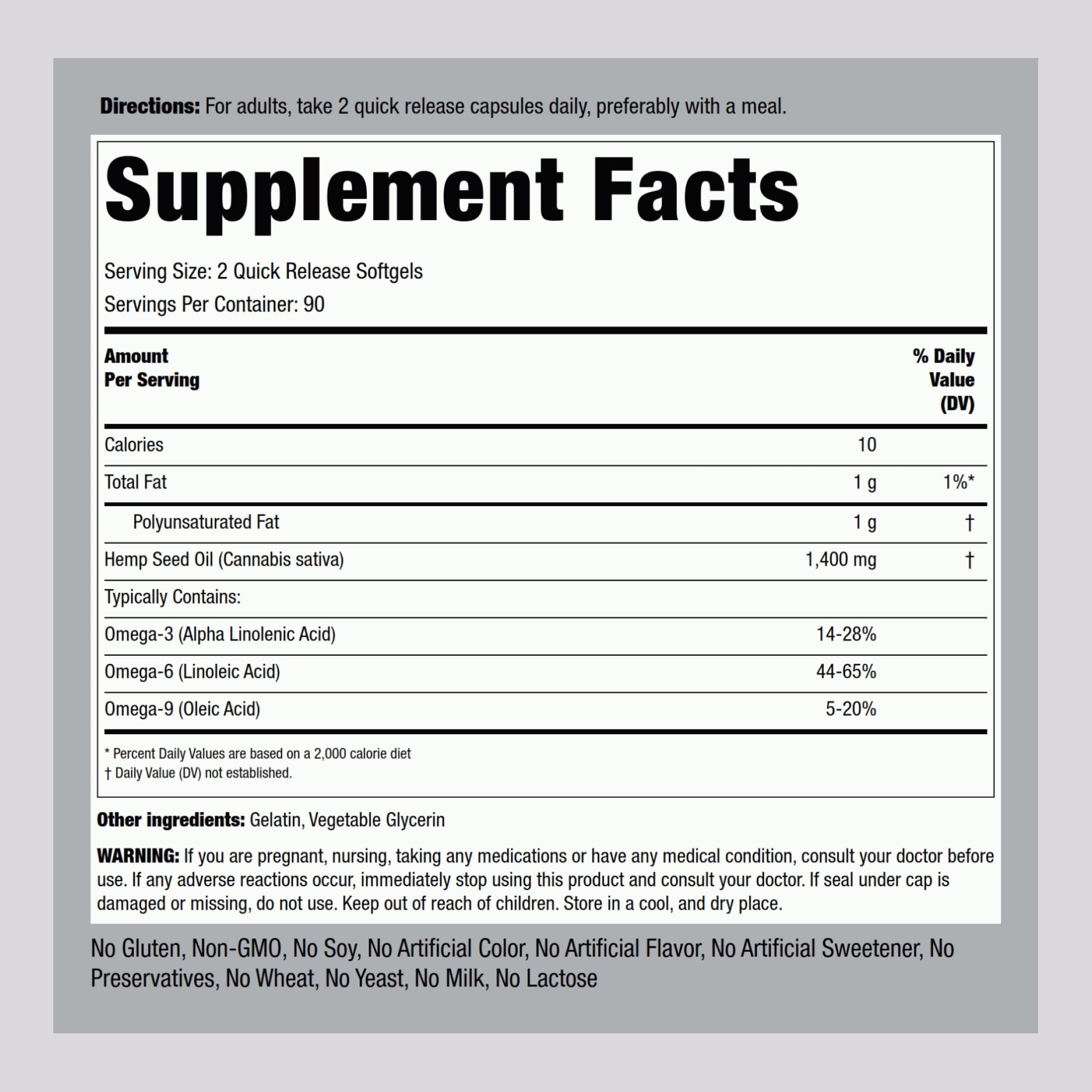 Close-up of Piping Rock softgels showing quick release for easy swallowing.