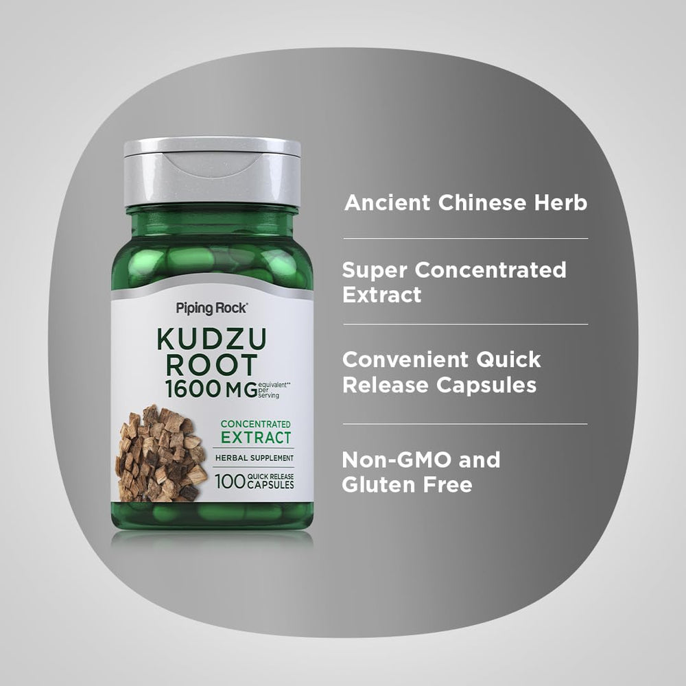 Piping Rock Kudzu Root Capsules packaging close-up with label