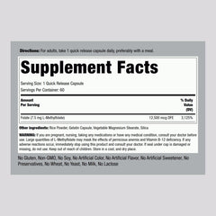 Piping Rock L-Methylfolate capsules shown on label for daily wellness