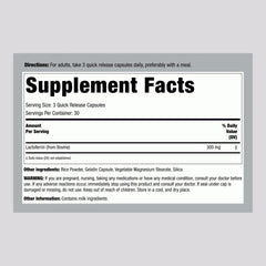 Piping Rock Lactoferrin capsules close-up; freeze-dried glycoprotein in easy-to-swallow form.