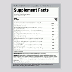 Piping Rock Menopause bottle back lists directions and ingredients for clarity.