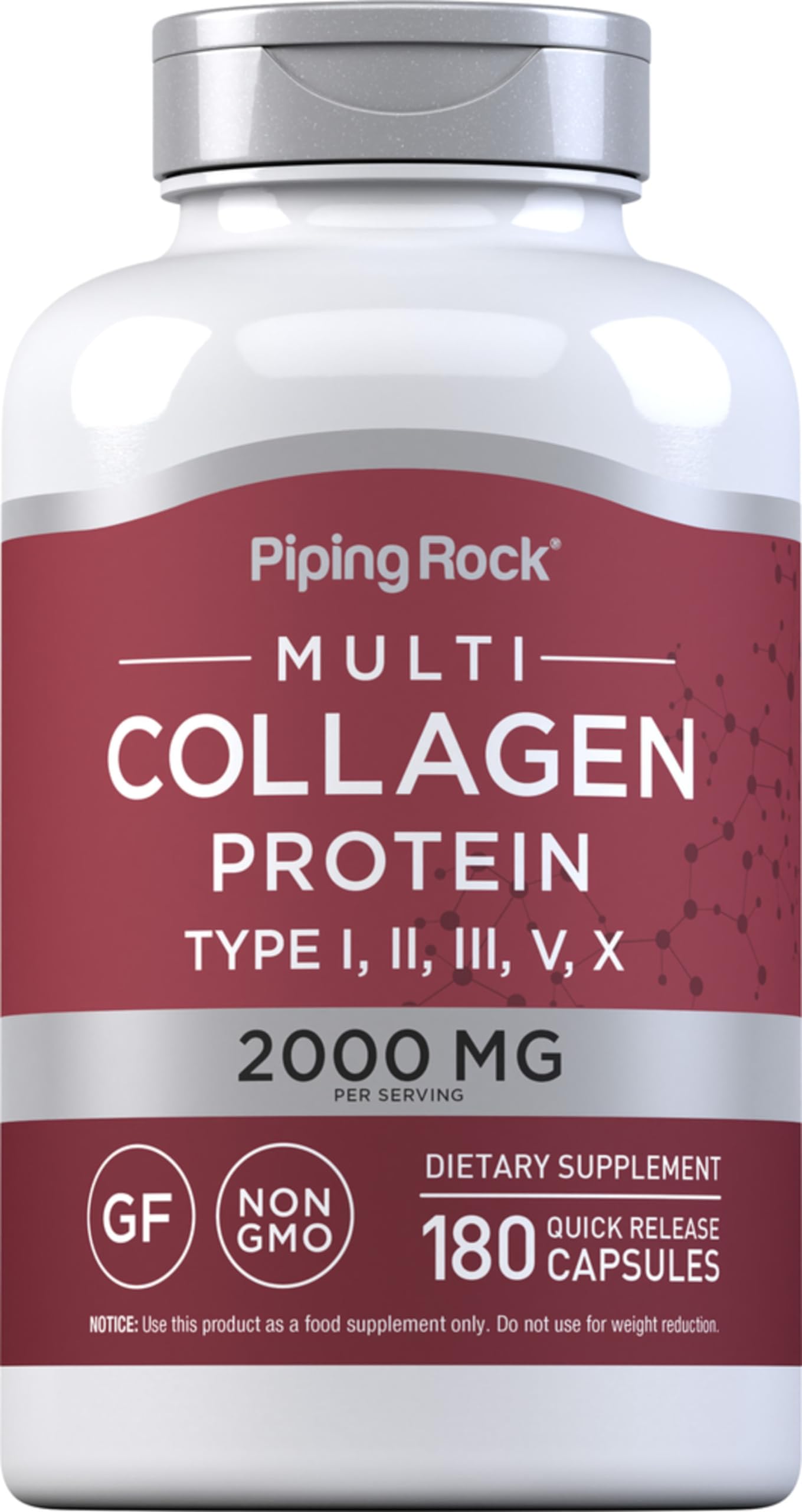 Piping Rock Multi Collagen bottle front for daily wellness exploration.