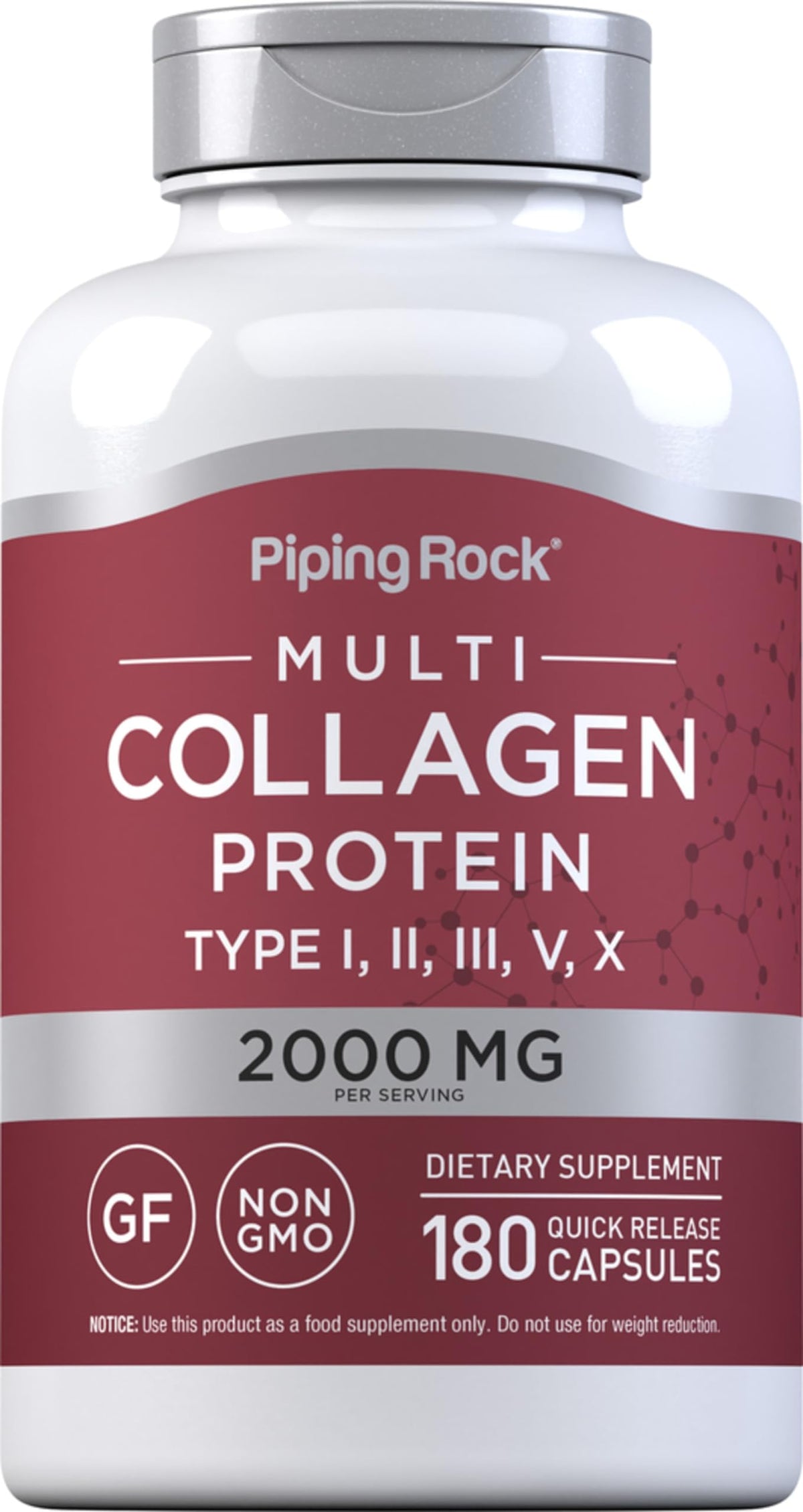 Piping Rock Multi Collagen bottle front for daily wellness exploration.