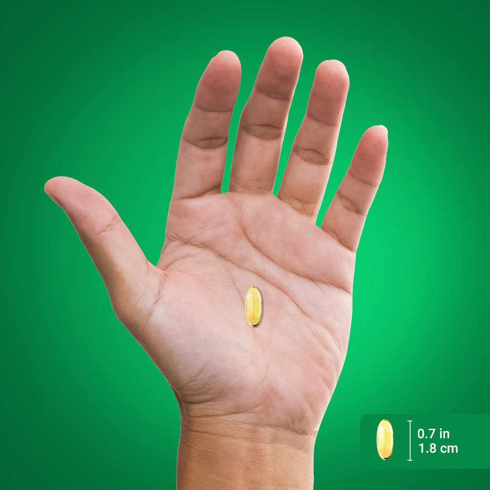 Softgels on a desk from Piping Rock Odorless Garlic for daily use.