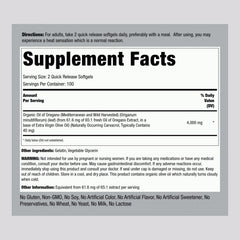 Piping Rock Oregano Oil softgels close-up, easy-to-swallow daily capsules.