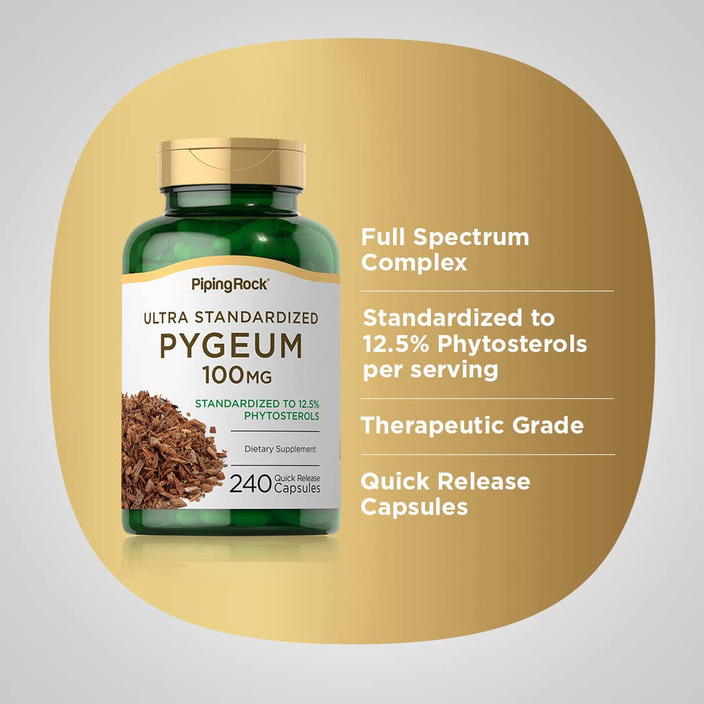 Piping Rock Pygeum packaging box designed for easy purchase.