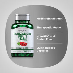 Piping Rock schizandra 100-count bottle displayed for value and convenience.