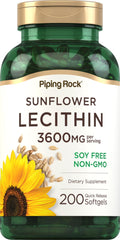 Piping Rock Sunflower Lecithin Softgels bottle front view for daily routine.