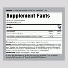 Piping Rock Cinnamon Complex capsules closeup shows ready-to-swallow powder pills for convenient daily use.
