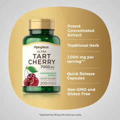 Back view of the Tart Cherry Extract bottle showing cap and label.